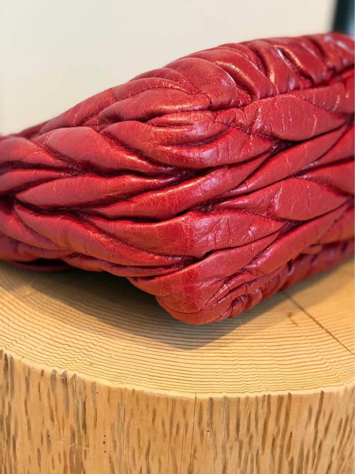 Miu Miu (Prada) Crinkled Leather Chain Bag