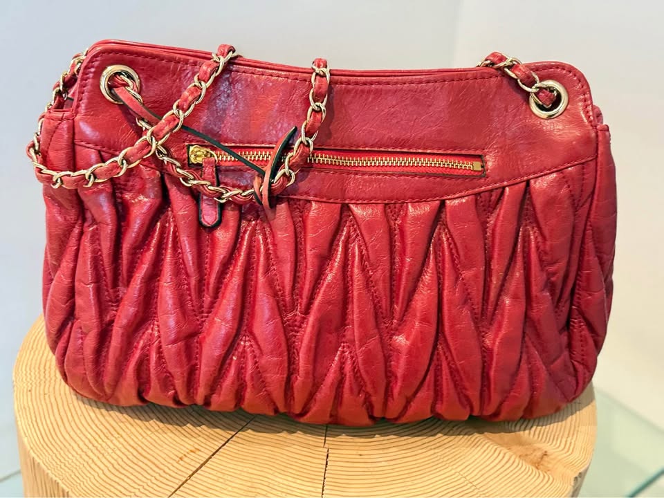 Miu Miu (Prada) Crinkled Leather Chain Bag