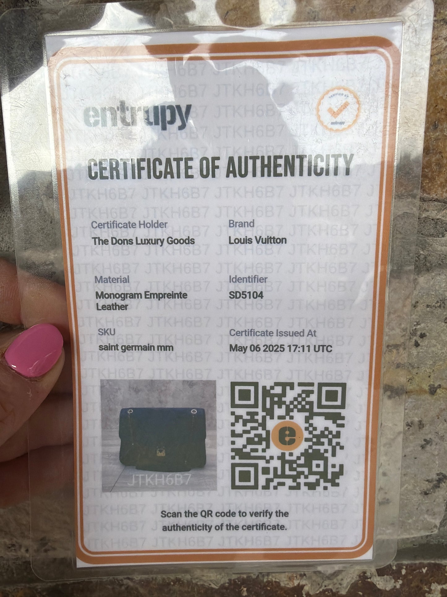 SOLD - Louis Vuitton Empreient Bag