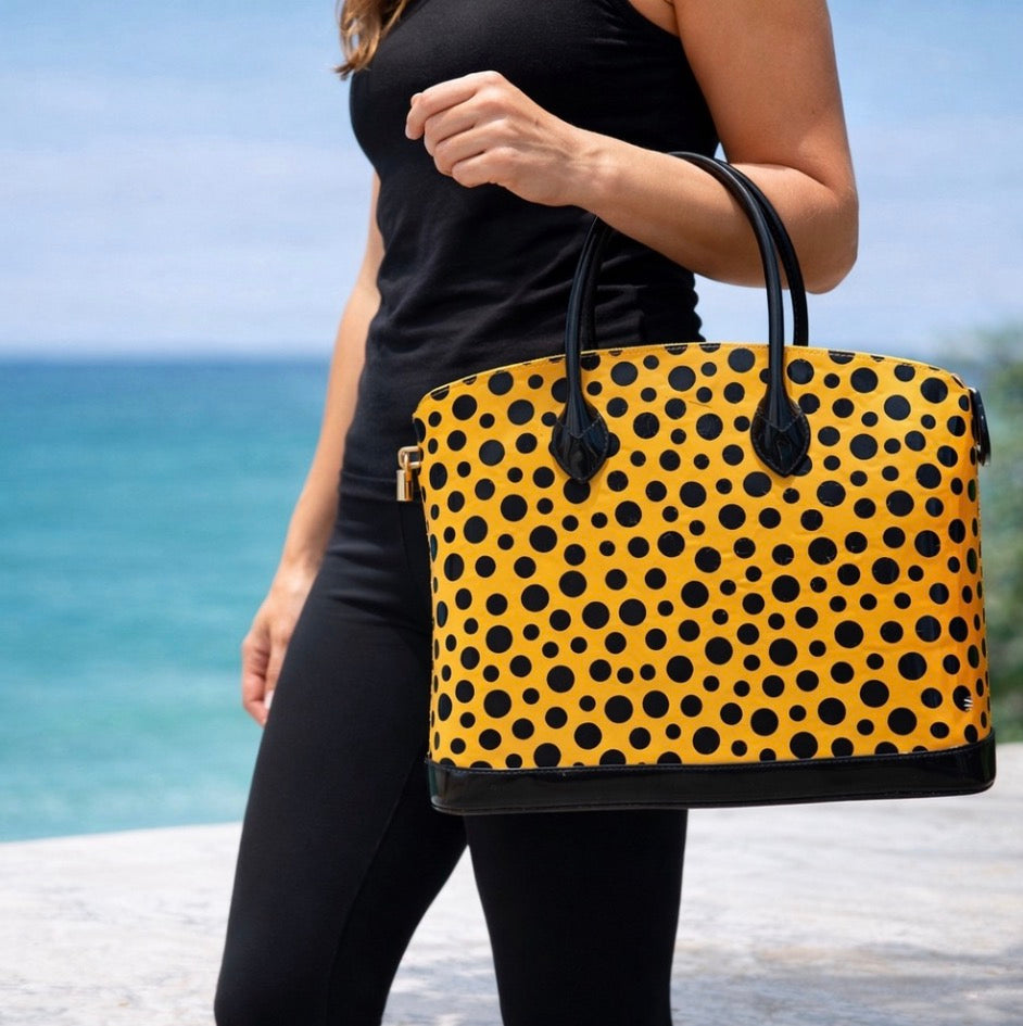 Louis Vuitton X Kusama Co-lab Poka Dot MM Alma