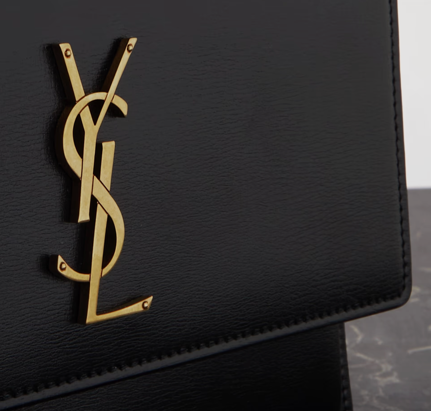 YSL Saint Laurent Black Leather Sunset Shoulder Bag - SOLD